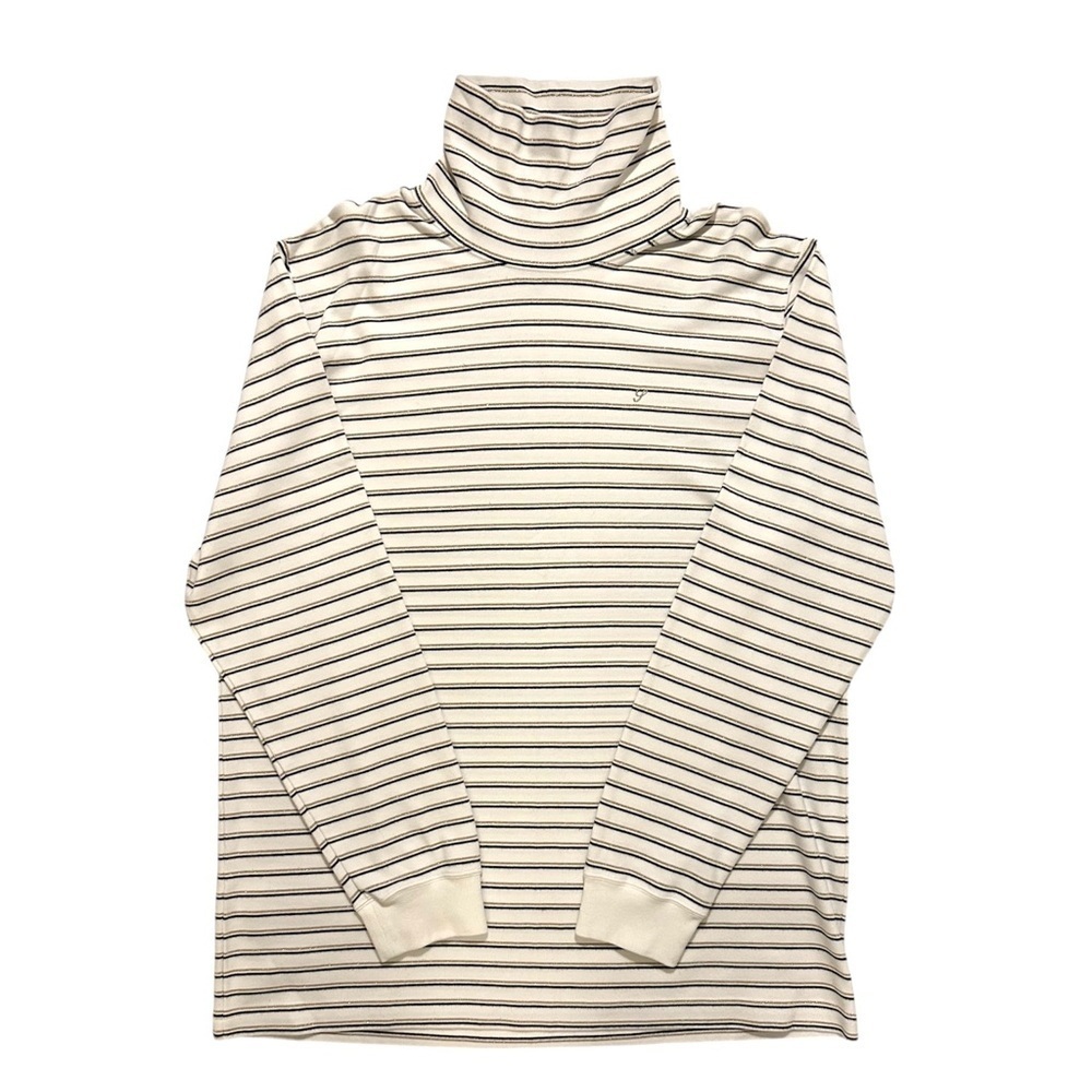 Supreme Gold Black Striped Turtleneck Long Sleeve - Large